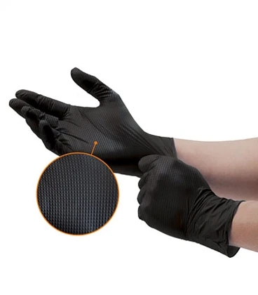 Găng tay nitrile Diamond Grip Vglobal (Màu đen)