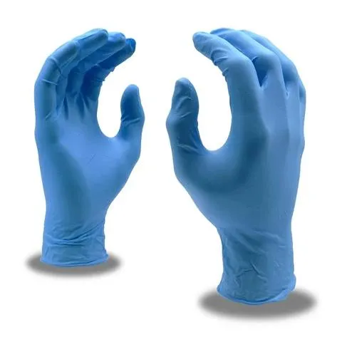Đôi găng tay nitrile màu xanh mỏng dùng một lần